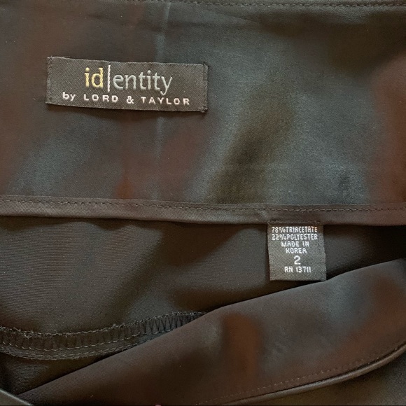 Lord & Taylor satin black mini skirt with pockets - Picture 7 of 8